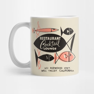 Vintage 1950s Restaurant Seafood Advertisement Mug